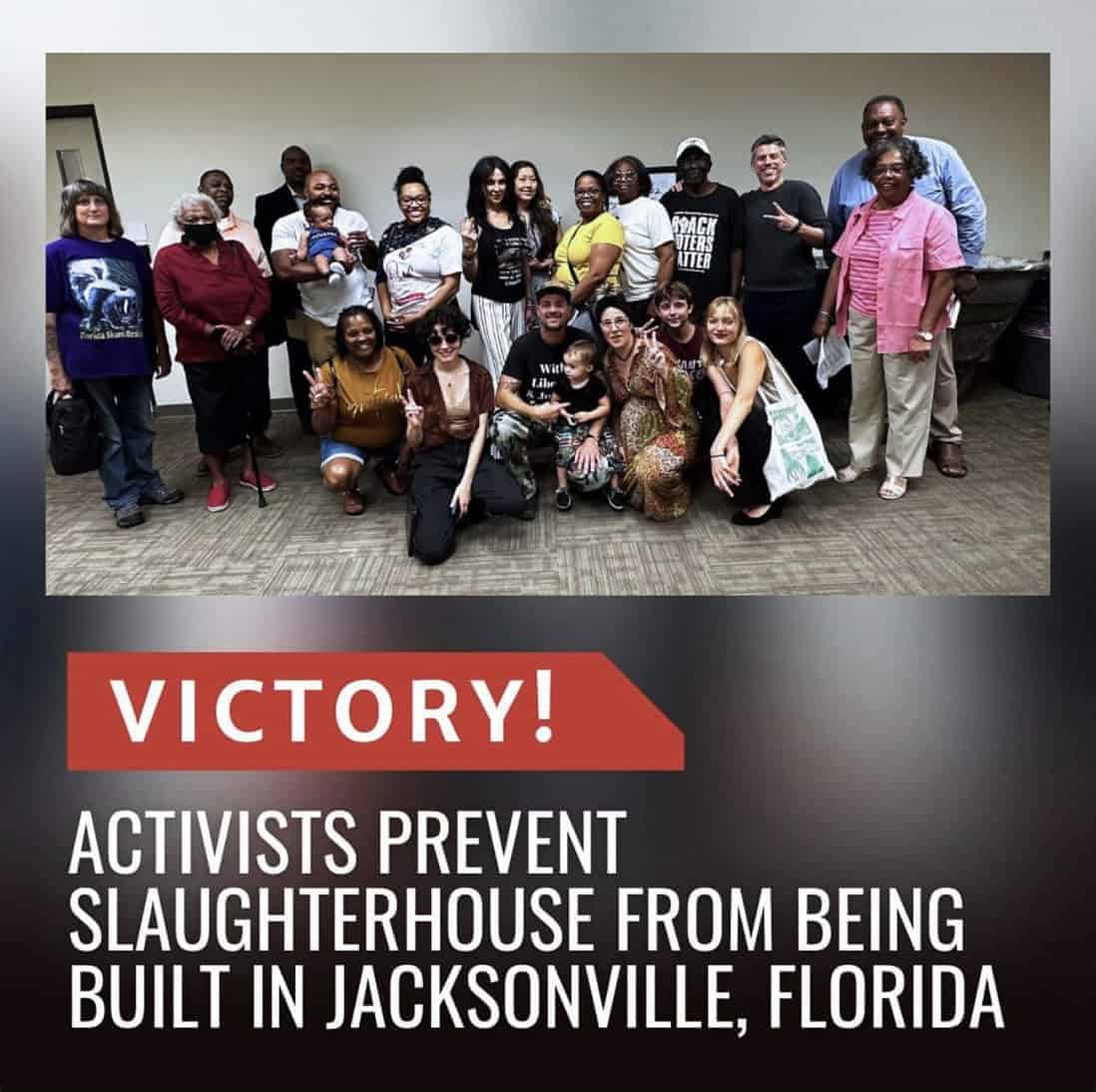 Plant-Based-Treaty-In-Defense-of-Animals-and-Solutionary-Species-activists-protesting-slaughterhouse-in-Jacksonville-Florida Plant Based Treaty, In Defense of Animals, and Solutionary Species activists protesting and resulting in slaughterhouse shut down in Jacksonville Florida